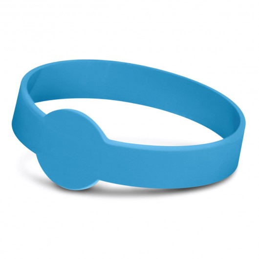 Maxi Silicone Bands - Debossed light blue